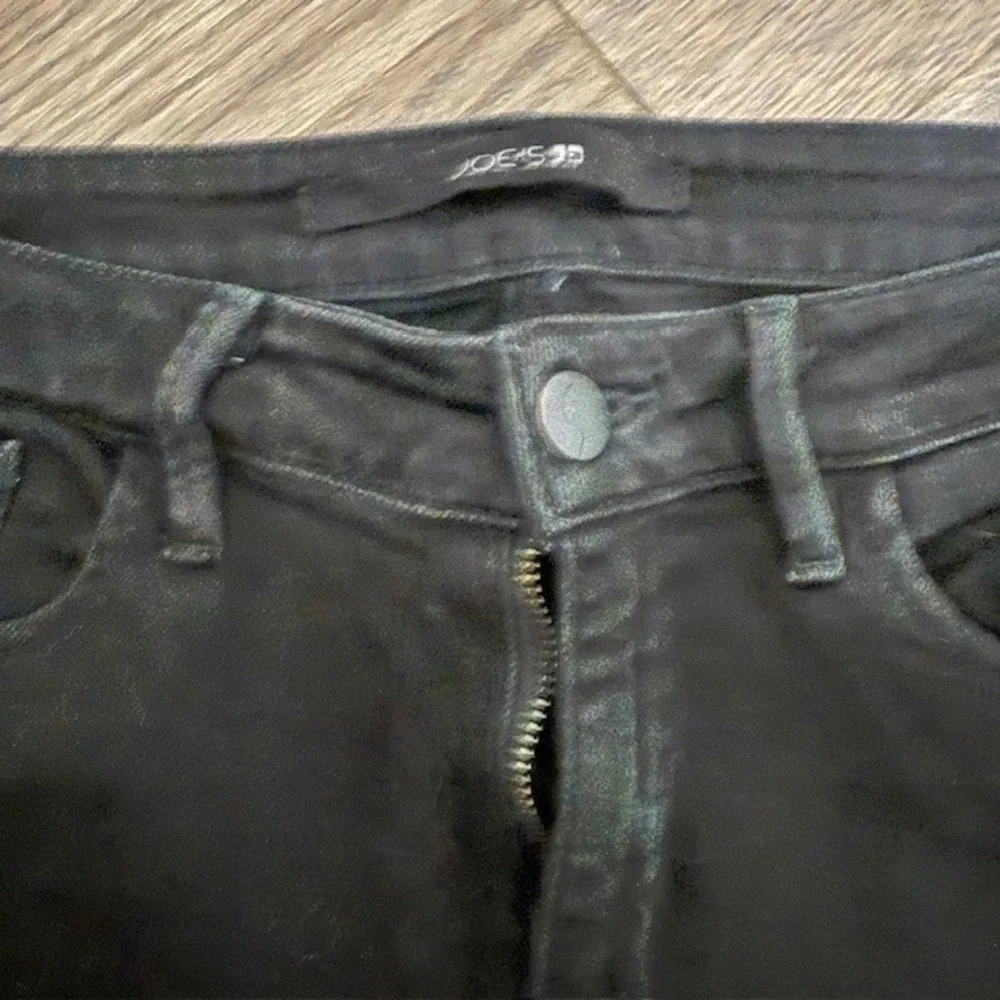 Joe's Jeans Black Distressed Raw Hem Skinny Jeans‎ W28 Punk Glam Rock Goth Emo